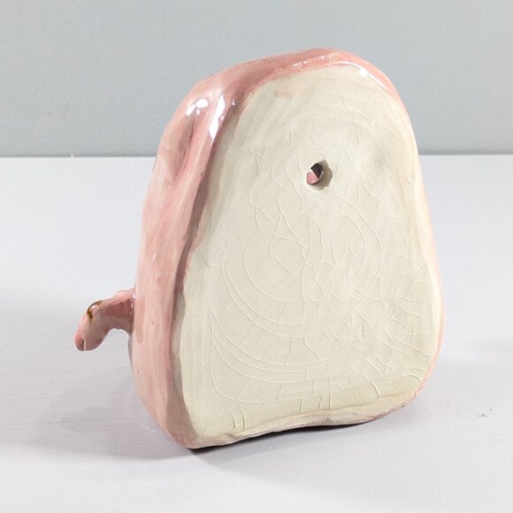 Handmade 5" ceramic cry baby oddity air plant holder, wall hanging planter - Picture 6 of 8